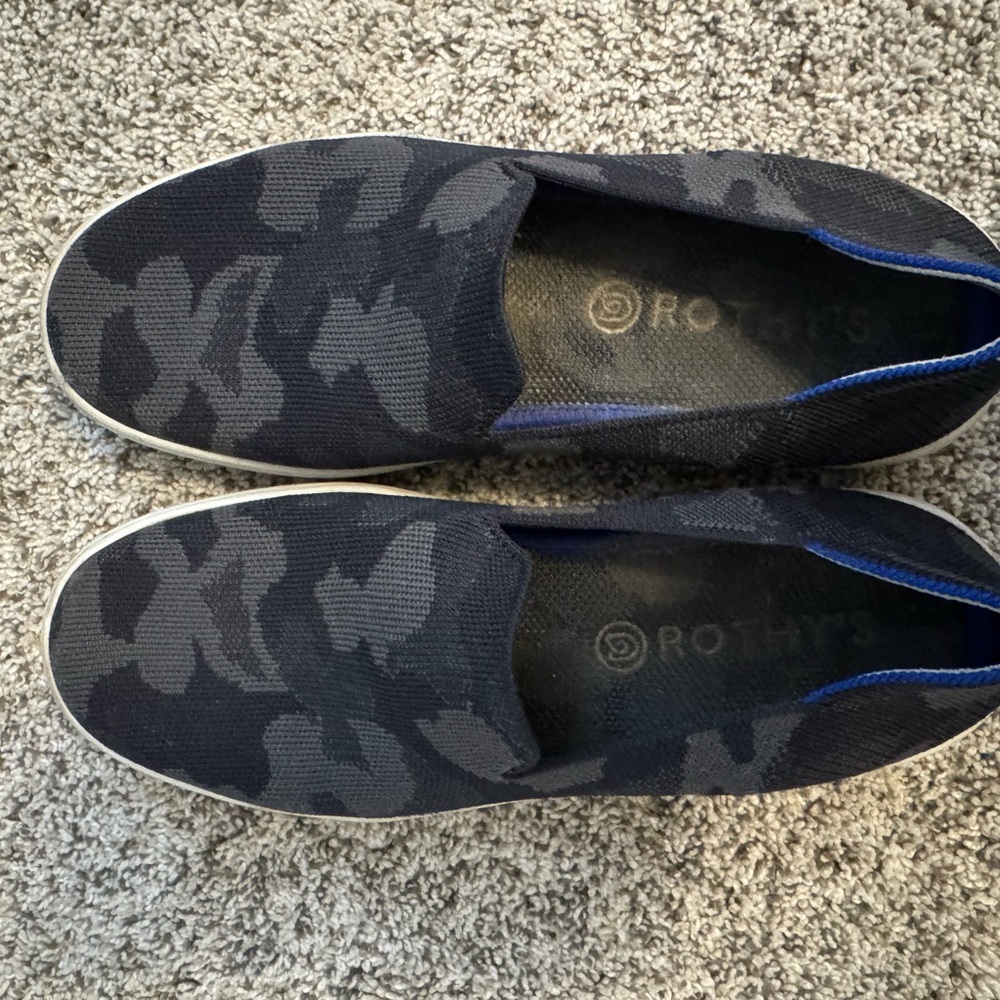 Rothy's women's Black Camouflage Loafers